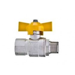 REGISTRO 1/2 NPT(E) X 1/2 NPT (I)  MANOPLA BORBOLETA